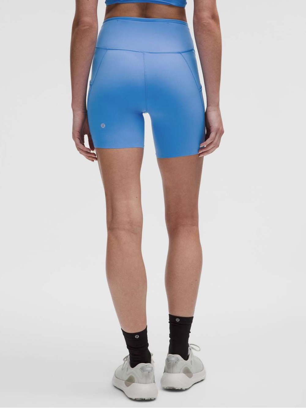 Lululemon Fast and Free High-Rise Shorts 6" Inseam Pocket Pool Party Blue
